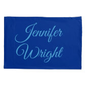 Handschrift Naam Klassieke plaat Luchtmacht Blauw Kussensloop (Achterkant)