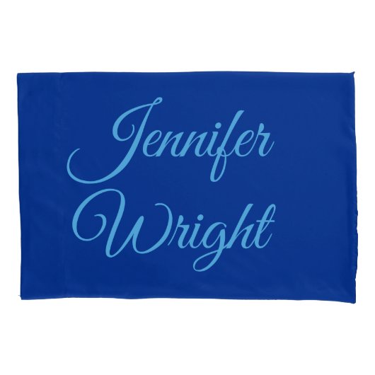 Handschrift Naam Klassieke plaat Luchtmacht Blauw Kussensloop (Voorkant)