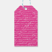 Handschrift NAAM Kleurrijke Preppy Fun Cadeaulabel (Achterkant)