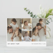 Handschrift Oh Wat Kerstmis Baby Familiefoto Feestdagenkaart (Staand voorkant)