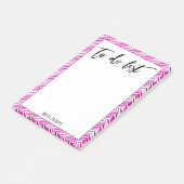 Handschrift om het roze witte Retropatroon van de  Post-it® Notes (Schuin)