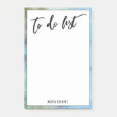 Handschrift om lijst veelkleurige rand te doen post-it® notes (Voorkant)