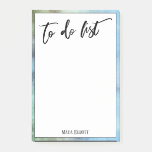 Handschrift om lijst veelkleurige rand te doen post-it® notes