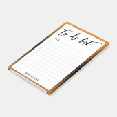 Handschrift om te doen lijst bekleed Sinaasappel O Post-it® Notes (Schuin)