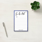 Handschrift om te doen lijst blauwe glitter rand, post-it® notes (Kantoor)