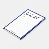 Handschrift om te doen lijst blauwe glitter rand, post-it® notes (Schuin)