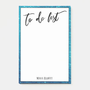 Handschrift om te doen lijst Blauwgroen glitter ra Post-it® Notes