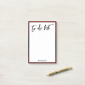 Handschrift om te doen lijst Bourgondië Ombre gren Post-it® Notes (Op bureau)