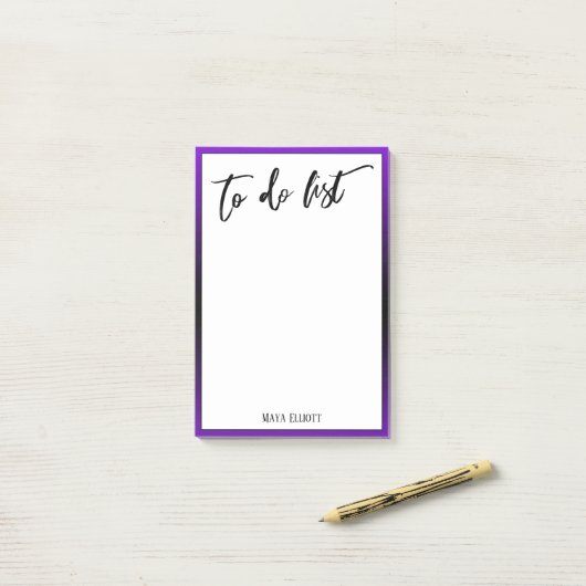Handschrift om te doen lijst Bright Paarse Ombre B Post-it® Notes (Op bureau)