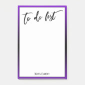 Handschrift om te doen lijst Bright Paarse Ombre B Post-it® Notes (Voorkant)