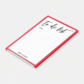 Handschrift om te doen lijst Bright Red Border Lin Post-it® Notes (Schuin)