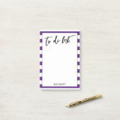 Handschrift om te doen lijst diepe Paarse witte st Post-it® Notes (Op bureau)