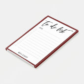 Handschrift om te doen lijst donkere Bourgondische Post-it® Notes (Schuin)