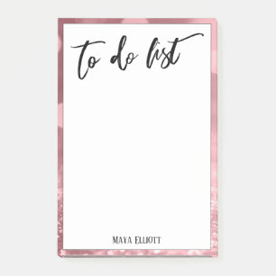 Handschrift om te doen lijst Glitter Bokeh Roos Go Post-it® Notes