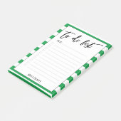 Handschrift om te doen lijst groene strepen, gevoe post-it® notes (Schuin)