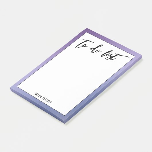 Handschrift om te doen lijst licht Paarse & blauw Post-it® Notes (Schuin)