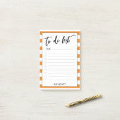 Handschrift om te doen lijst Oranje strepen, gevoe Post-it® Notes (Op bureau)