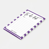 Handschrift om te doen lijst Paarse strepen, gevoe Post-it® Notes (Schuin)