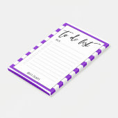 Handschrift om te doen lijst Paarse strepen, gevoe Post-it® Notes (Schuin)