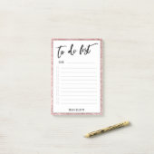 Handschrift om te doen lijst Roos gouden glitter r Post-it® Notes (Op bureau)