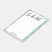 Handschrift om te doen lijst veelkleurige pastelra post-it® notes (Schuin)
