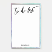 Handschrift om te doen lijst veelkleurige pastelra post-it® notes (Voorkant)