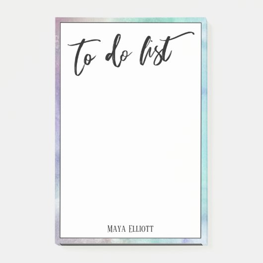 Handschrift om te doen lijst veelkleurige pastelra post-it® notes (Voorkant)