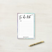 Handschrift om te doen lijst veelkleurige rand, ge post-it® notes (Op bureau)