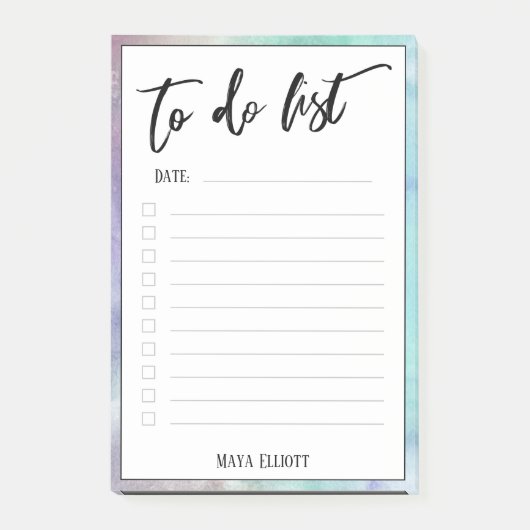 Handschrift om te doen lijst veelkleurige rand, ge post-it® notes (Voorkant)