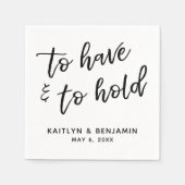 Handschrift om te hebben & om zwart wit te houden servet (Voorkant)