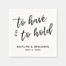 Handschrift om te hebben & om zwart wit te houden servet