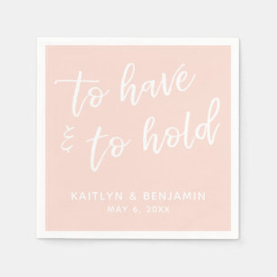 Handschrift om te hebben & te houden Blush Pink Servet