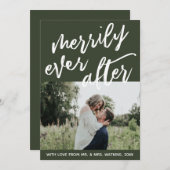 Handschrift op Green Merrily Ever After, Foto Feestdagenkaart (Voorkant / Achterkant)