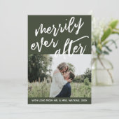 Handschrift op Green Merrily Ever After, Foto Feestdagenkaart (Staand voorkant)