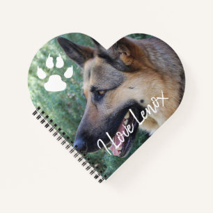 Handschrift overlay Duitse Herder Hond foto Notitieboek