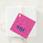 Handschrift Paar INITIALEN Paar Preppy Fun Bedankjes Labels (In situ)