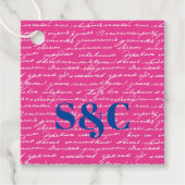 Handschrift Paar INITIALEN Paar Preppy Fun Bedankjes Labels (Voorkant)