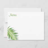 Handschrift Palm Bladeren Sjabloon Bloemen Plat (Voorkant)