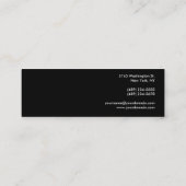 Handschrift Plain Black Modern Slim Vrouwelijk Mini Visitekaartje (Achterkant)