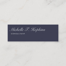 Handschrift Plain Midnight Blue Modern Feminine Mini Visitekaartje
