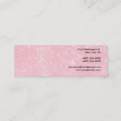Handschrift Plain Pink Modern Slim Vrouwelijk Mini Visitekaartje (Achterkant)