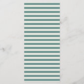 Handschrift Retro Wavy Lijst Groen Blauw Bruiloft Menu (Achterkant)