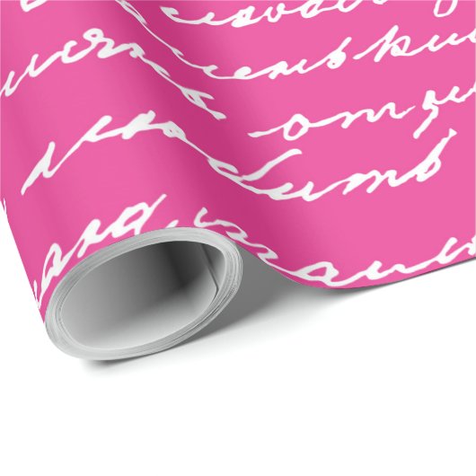 Handschrift Roze Liefde Story Writer Kleurrijke Pl Cadeaupapier (Rol Hoek)