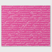 Handschrift Roze Liefde Story Writer Kleurrijke Pl Cadeaupapier (Vlak)