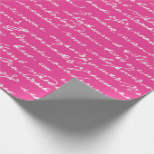 Handschrift Roze Liefde Story Writer Kleurrijke Pl Cadeaupapier (Hoek)