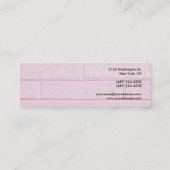 Handschrift Roze wand Modern Slim Feminine Mini Visitekaartje (Achterkant)