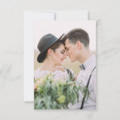 Handschrift script 2 Fotobruiloft Hartelijk dank Bedankkaart (Achterkant)