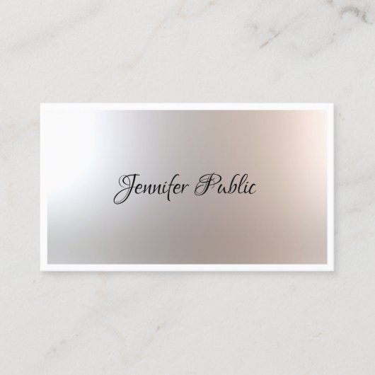 Handschrift Script Beauty Salon Trendy Sjabloon Visitekaartje (Voorkant)