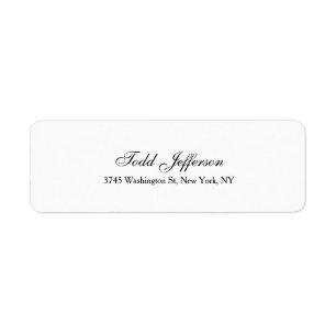 Handschrift Script Creative Plain Zwart & Wit Etiket