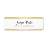 Handschrift Script Elegant Eenvoudige Sjabloon Gou Etiket (Voorkant)